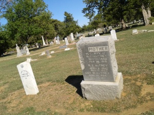 Autrey family marker at Smithfield Cemetery, North Richland Hills, TX